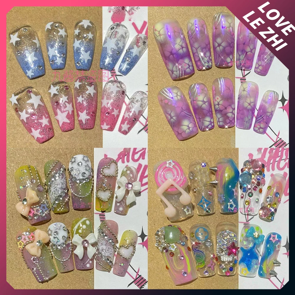 Spicy Food Snacks - Y2K Full Cover Candy Color Nagelspitzen