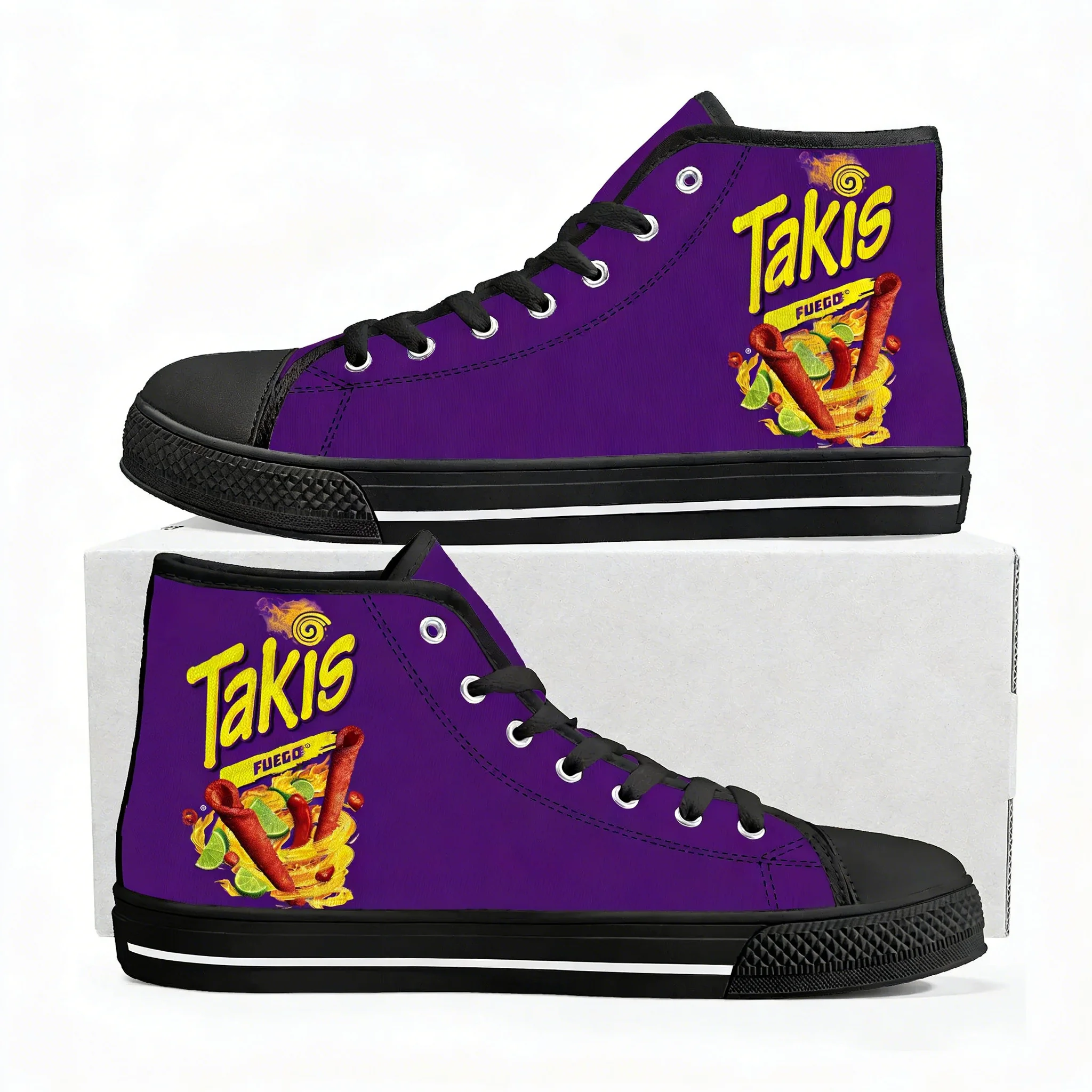 Snacks Food Usa - Lustige Chips-Takis-Food-Snack-High-Top-Sneaker für Herren, Damen, Teenager,