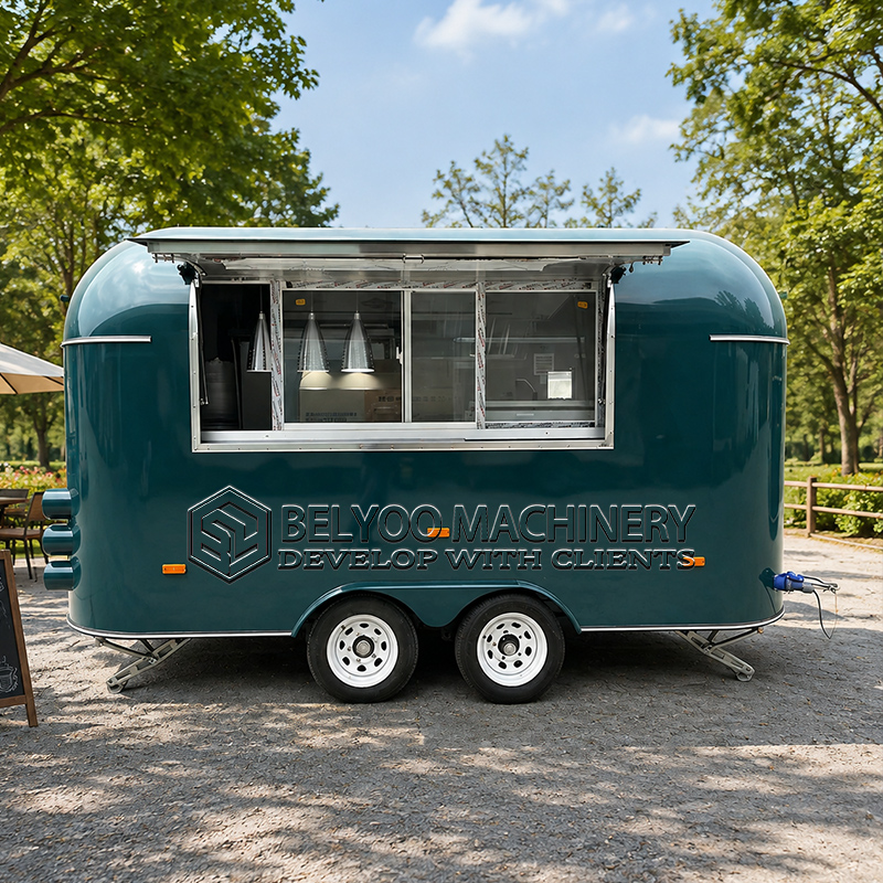 Snacks Food Usa - Belyoo Kommerzieller Food-Trailer Maßgefertigte Mobile Küche