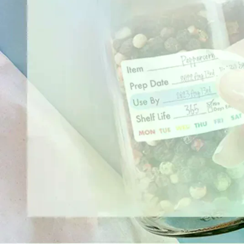 Food Snacks Label - Küchen-Datums-Etiketten für Lebensmittel, selbstklebende Aufkleber für