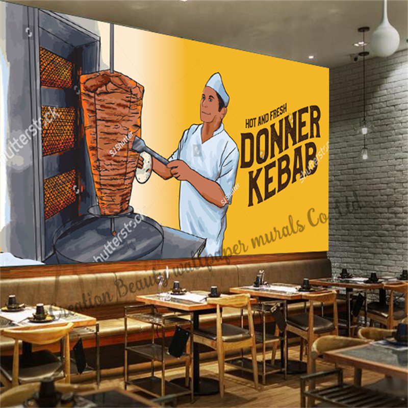 Food Snacks Background - Benutzerdefinierte Fast Food Kebab Tapete Industrielle