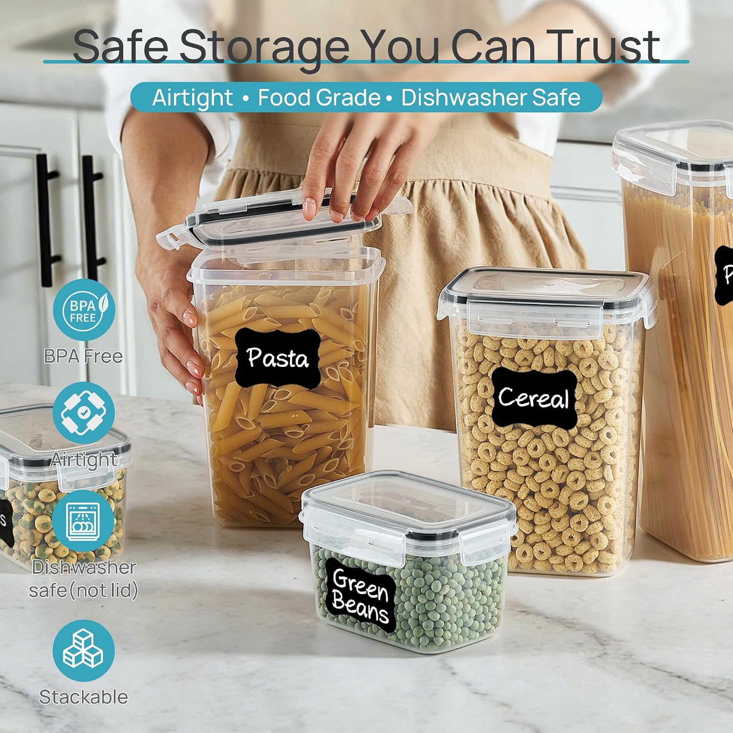 Vtopmart Luftdichte Lebensmitt – Food Snacks Label Bewertung und Preis