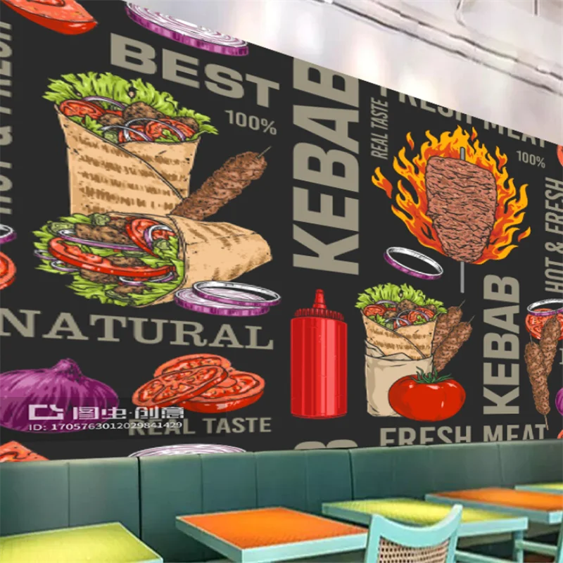 Benutzerdefinierte Kebab Fast- – Food Snacks Background Bewertung und Preis