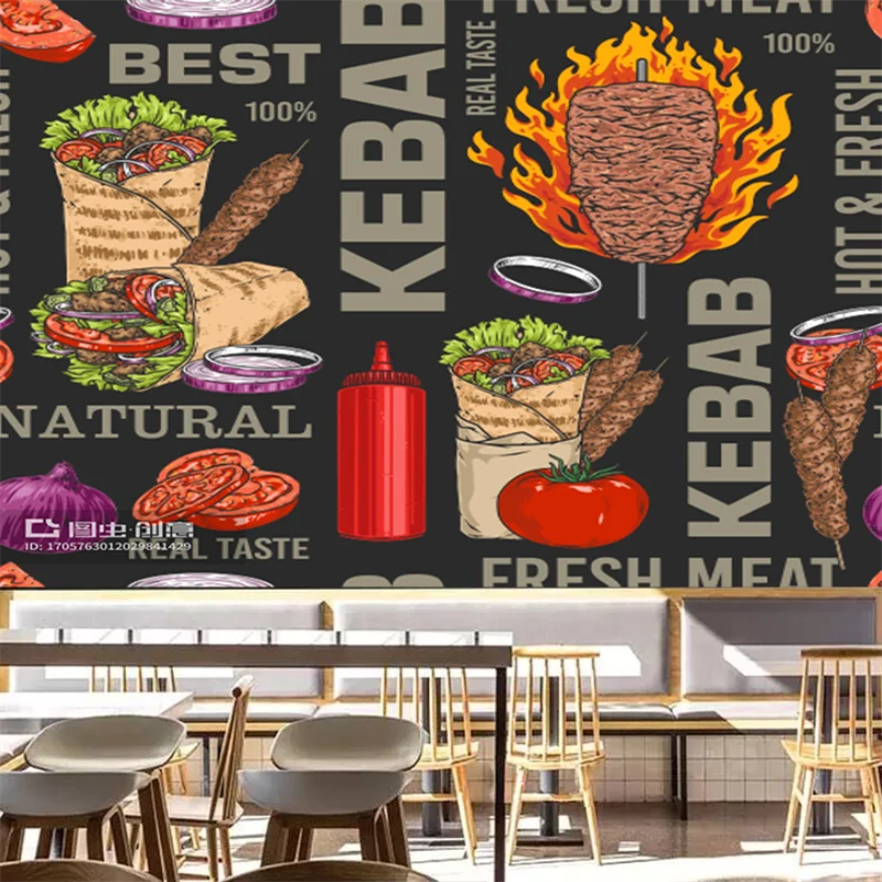Benutzerdefinierte Kebab Fast- – Food Snacks Background Bewertung und Preis