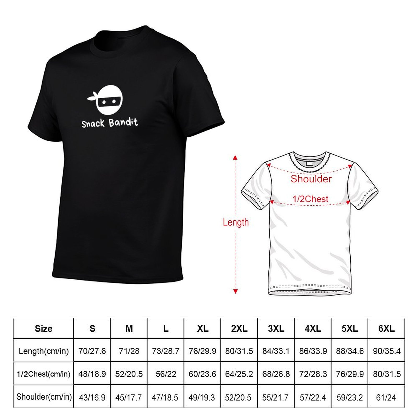 Snack Bandit Lustiges T-Shirt  – Food Snacks Background Bewertung und Preis