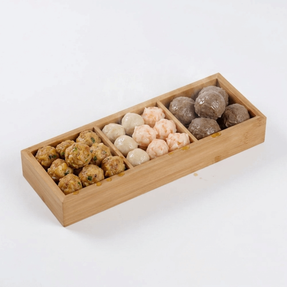 Bambus-Serviertablett mit unab – Food Snacks Options Bewertung und Preis