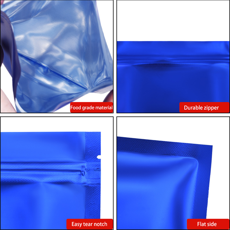 100 Stück matte blaue Folien-R – Snacks Food Usa Bewertung und Preis