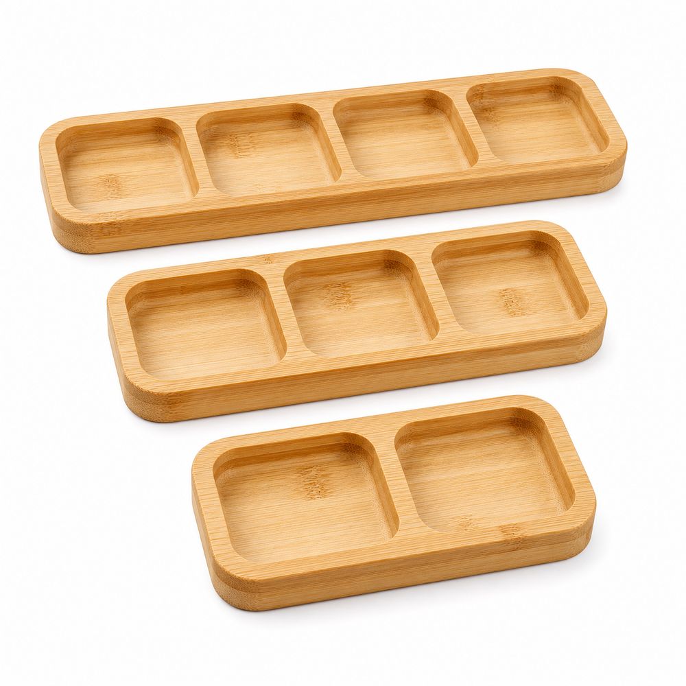 Natürliches Bambus-Serviertabl – Food Platter Snacks Bewertung und Preis