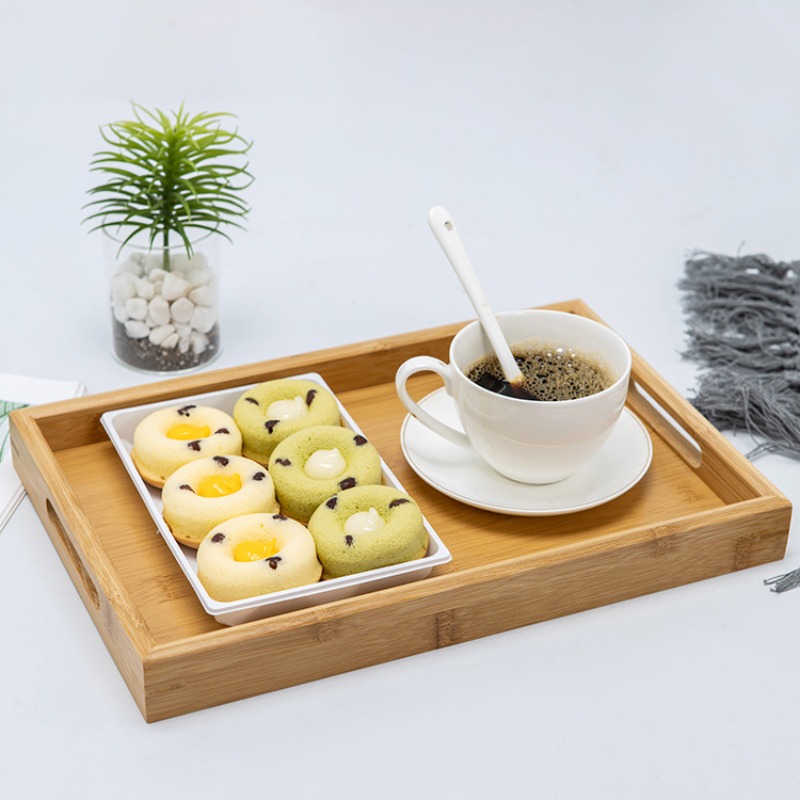 Natürliches Bambus-Serviertabl – Food Platter Snacks Bewertung und Preis
